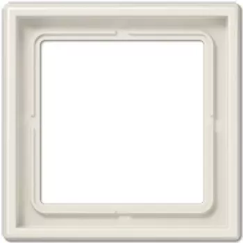 Sieninio jungiklio plokštė JUNG LS 981 W Ivory — varžtų nereikalaujanti duroplasto dangtelis, 81×81 mm