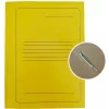 Projektinis segtuvas A4 kartoninis Smiltainis su metaliniu spaustuku, su spauda geltona