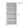 Biuro knygų spinta top e shop R80 SONOMA, ąžuolo apdaila, 5 lentynos, 800×300×1820 mm