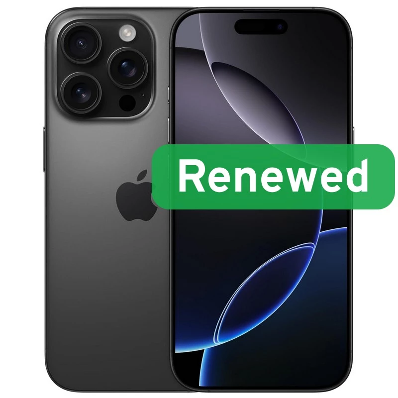 C klasė | Apple iPhone 16 Pro | 6,3 col. Super Retina XDR OLED | 5G | 128GB | Juoda | iOS | Apple Renew