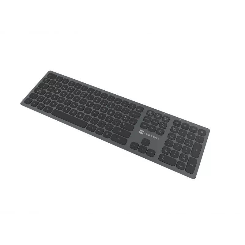 NATEC NKL-1830 klaviatūra universali RF belaidė Bluetooth QWERTY ispaniška juoda pilka