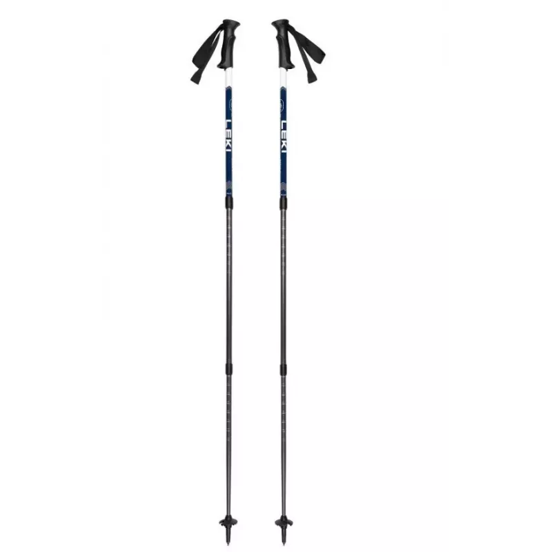 Leki EAGLE žygiavimo lazdelės, mėlynai baltos, reguliuojamos aliumininės, 3 segmentų, 110–145 cm, 270 g