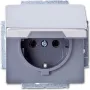 BUSCH JAEGER 2018-0-1490 - CEE 7/3 - 2P+E - Pilka - Nerūdijantis plienas - 250 V - 16 A