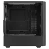 Kompiuterio korpusas SAVIO Noctis Flow — Cube Mini‑ITX/Micro‑ATX/ATX, 3x120mm priekyje, 1x120mm gale, 2x3.5 colio + 3x2.5 colio lizdai, grūdintas stiklas
