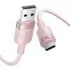 USB 2.0 A – USB-C laidas Vention CTNPH 2 m 3 A rožinis