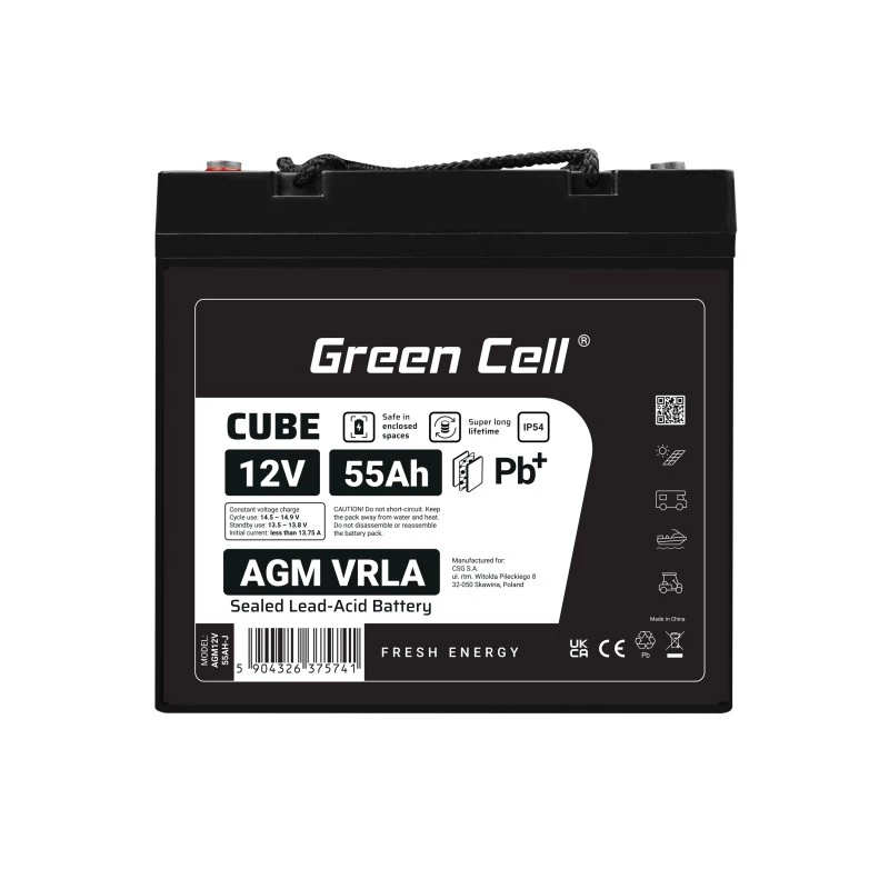 Baterija AGM VRLA 12V 55Ah IP54