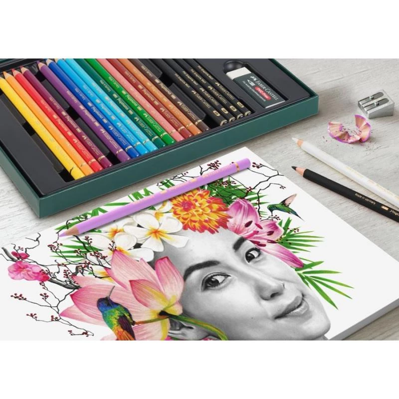 Aliejinių pieštukų rinkinys Faber-Castell Polychromos & Pitt Graphite Matt 21 vnt. Įvairiaspalvis