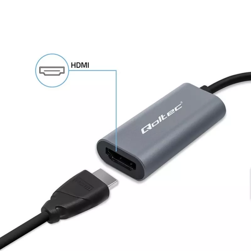 Adapter USB-C į HDMI 4K 60Hz 32AWG QOLTEC