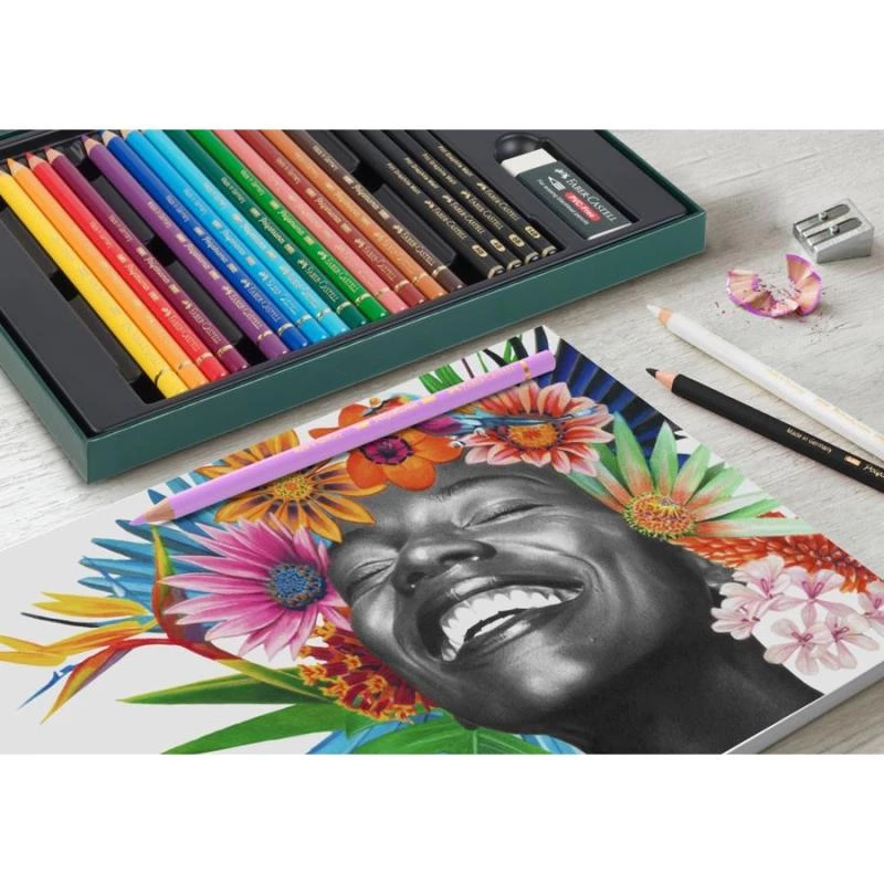 Aliejiniai pieštukai Faber-Castell Polychromos & Pitt Graphite Matt rinkinys 48 vnt. įvairiaspalvis
