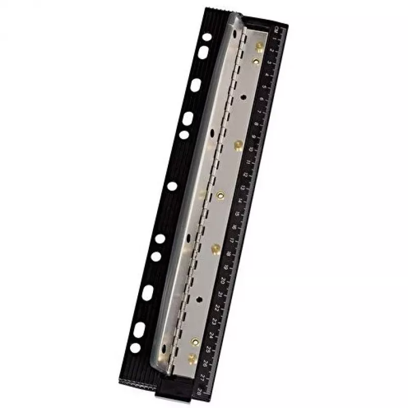 Skylamušis WEDO 67 9401 — 4 skylių metalinis perforatorius, juodas, perforavimo talpa 3 mm, 66 mm plotis
