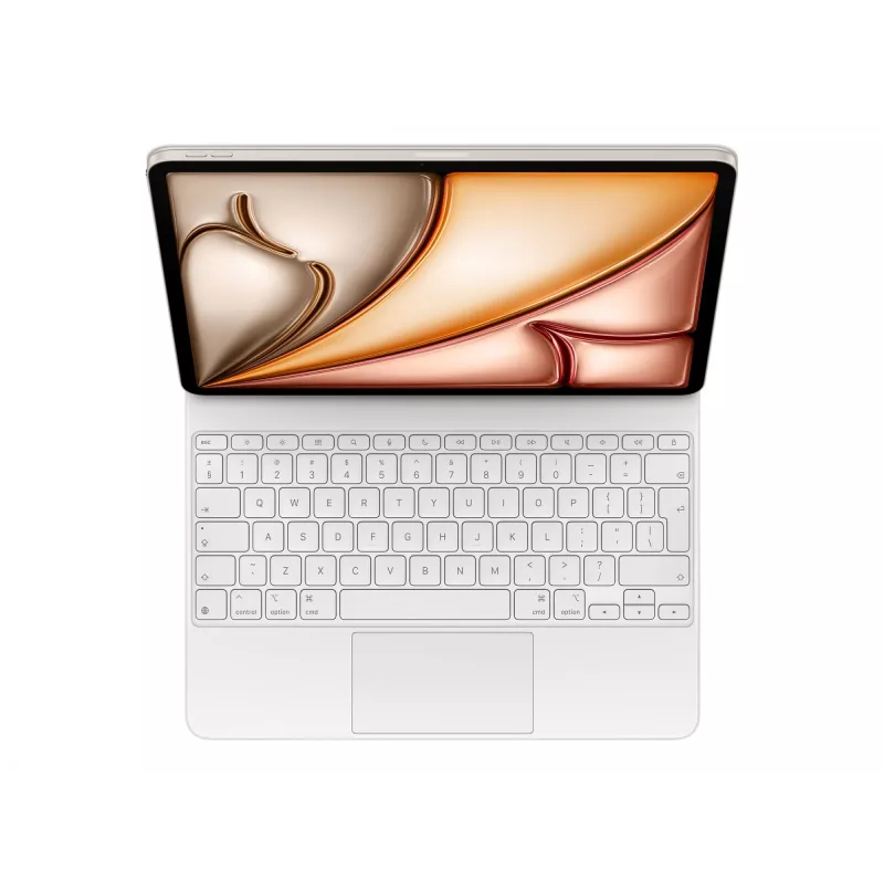 Apple Magic klaviatūra QWERTY anglų k. balta su jutikliniu kilimėliu