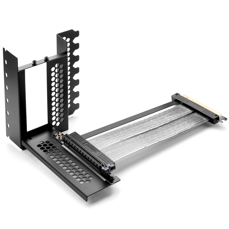 Vertikalus PCI-e laikiklio adapterio laidas CableMod CM-VPB-HD4K-R iš HDMI į DisplayPort, kampinis, žemo profilio