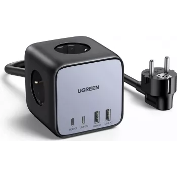 Ugreen DigiNest Pro 1 kintamosios srovės lizdas(-ai) Type C 1.8 m 4 3680 W juoda