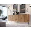 JUNGLE komoda 190x40.5x74.5 votano ąžuolas + juodos kojos