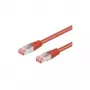 Wentronic Goobay CAT 6 sujungimo kabelis, S/FTP (PiMF), raudonas, 0,5 m - LSZH be halogenų, varis (68277)