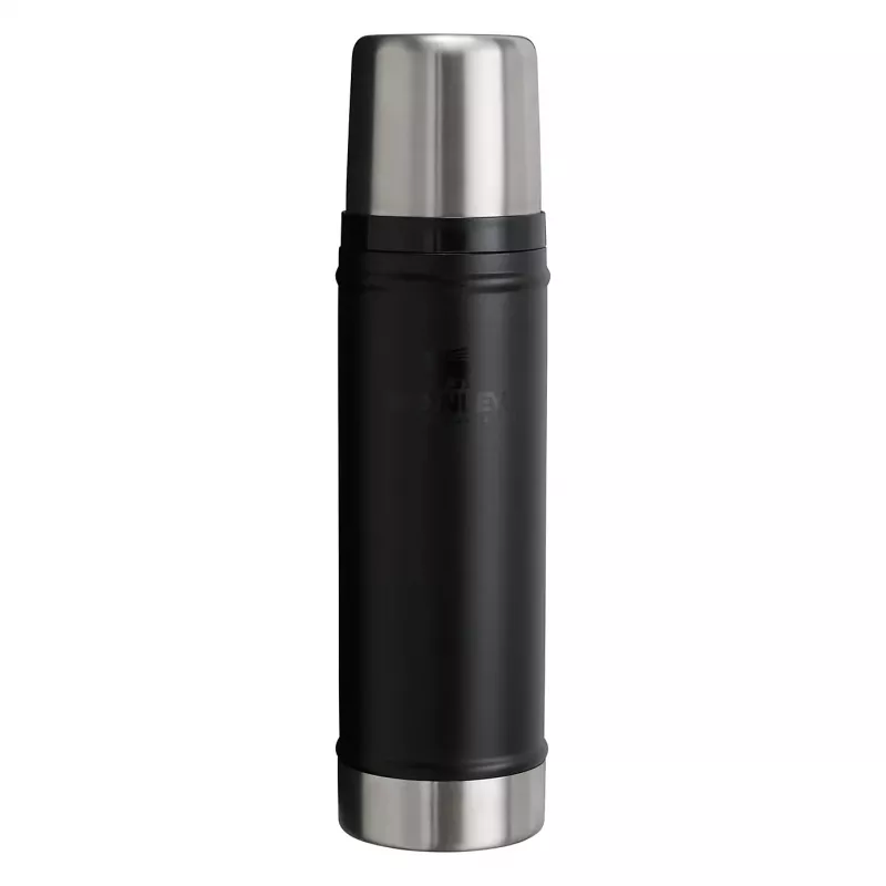 Termoso buteliukas STANLEY The Legendary Classic 0,6 L, juodas, vakuuminis izoliacinis butelis