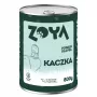 Šlapias šunų maistas ZOYA su antiena 800 g skardinė — visavertis suaugusių šunų ėdalas, 75% drėgmės, 10,5% baltymų, 7,5% riebalų