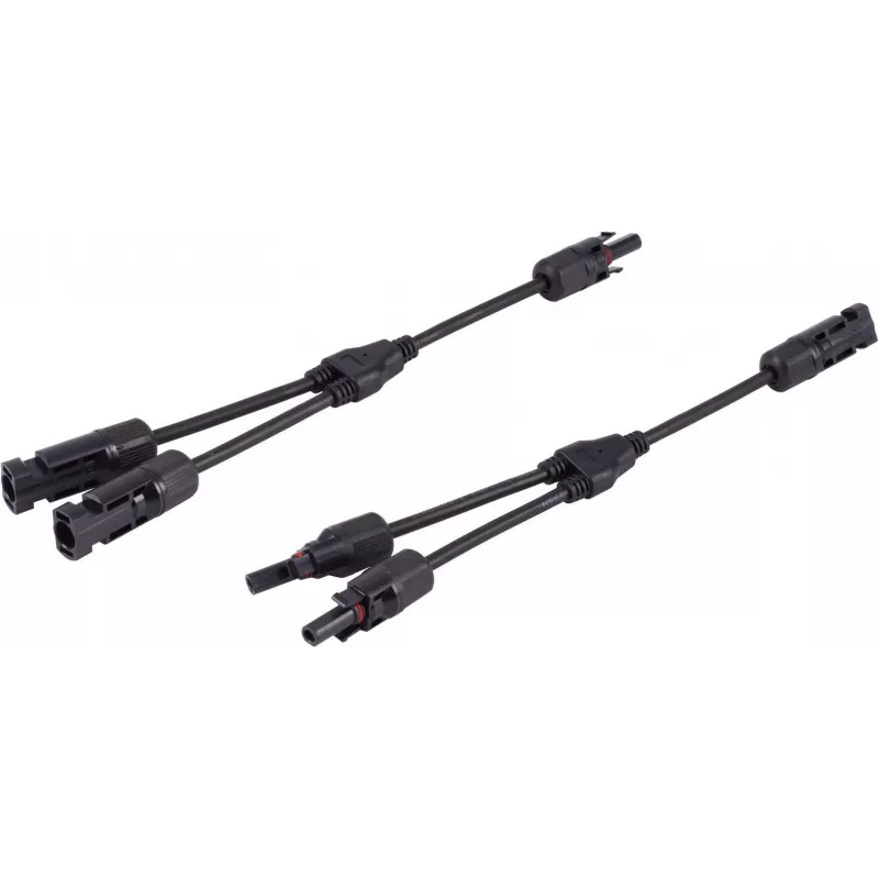 shiverpeaks ®-PV4 T-Adapter Cable Set, 2/1, 6mm², Juoda/Juoda, 30cm (BS02-21052)