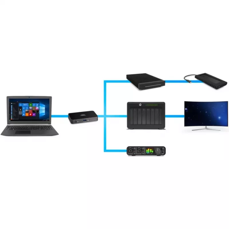 Other World Computing OWC Thunderbolt Hub - Šakotuvas - 4 x USB-C - Staliniam kompiuteriui (OWCTB4HUB5P)