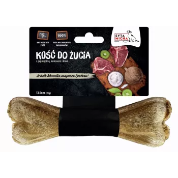 Kramtomasis žaislas / natūralus skanėstas SYTA MICHA Kivi su kokosu 13,5 cm šunims, ėrienos skonio, 70 g