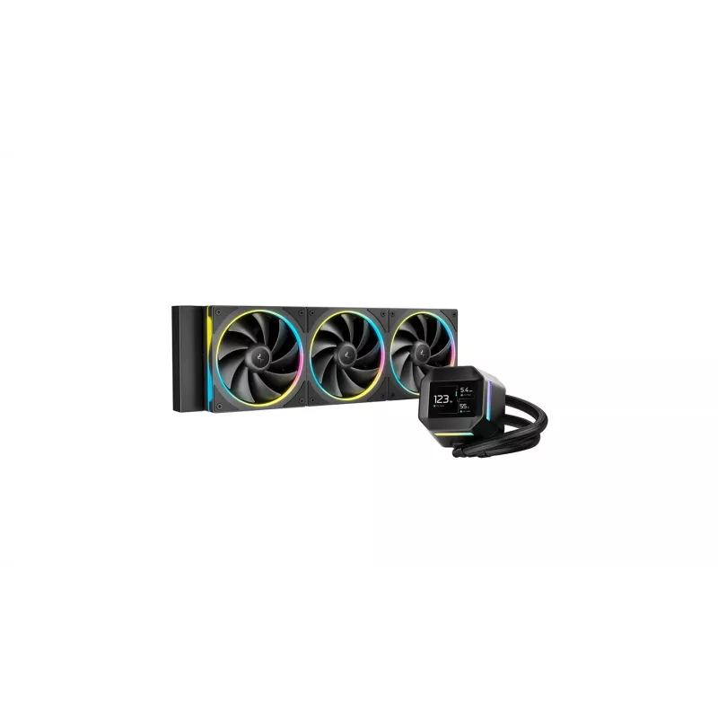 DeepCool LM360 procesoriaus aušinimo skysčiu rinkinys 12 cm juodas 1 vnt.