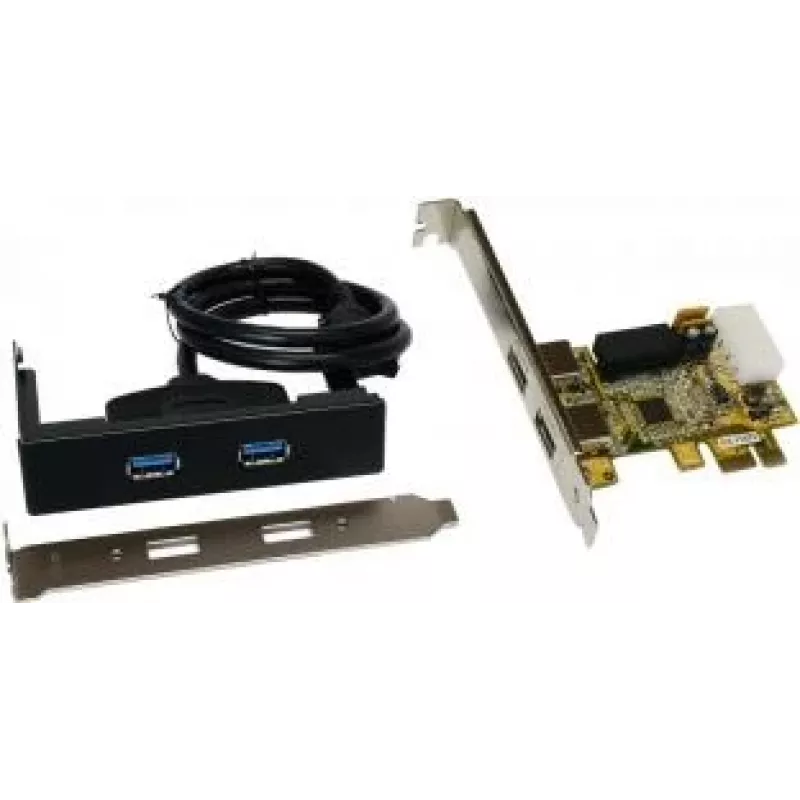 Vidinė PCIe USB 3.2 Gen 1 adapterio plokštė Exsys EX-11072, USB 3.2 Gen 1 išvestis, 75×52 mm, 0,2 kg