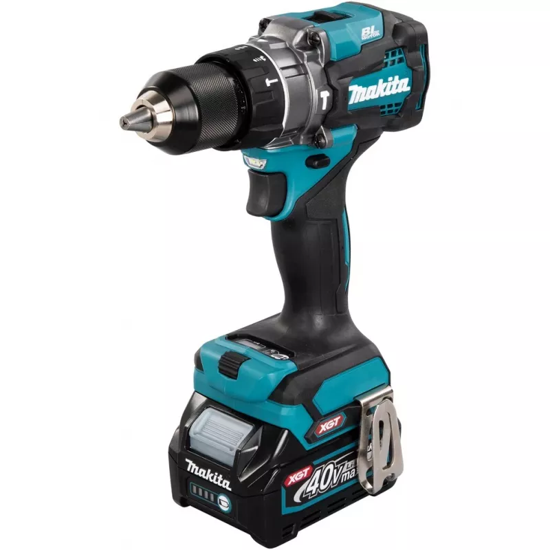 Makita HP001GD201 - Belaidis smūginis grąžtas/suktuvas - 2 greičių - Rakto griebtuvas 13 mm - 140 N·m - 2 baterijos, įkroviklis komplekte - 40 V (HP001GD201)