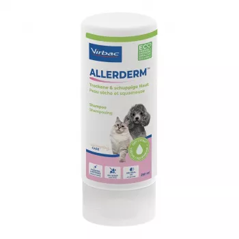 VIRBAC AllerDerm šampūnas nuo sausos ir besilupančios odos šunims ir katėms, 250 ml