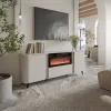 Komoda Cama Meble Volare 200 x 39 x 75 cm, kašmyro apdaila, medžio drožlių plokštės korpusas, integruotas židinys