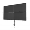 Monitoriaus laikiklis Gembird MA-D4-01, stalo spaustuvas iki 4 ekranų, 32 coliai (81,3 cm), 40 kg, VESA 75x75–100x100, juodas