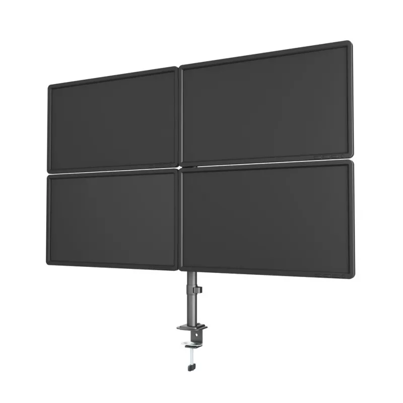 Monitoriaus laikiklis Gembird MA-D4-01, stalo spaustuvas iki 4 ekranų, 32 coliai (81,3 cm), 40 kg, VESA 75x75–100x100, juodas