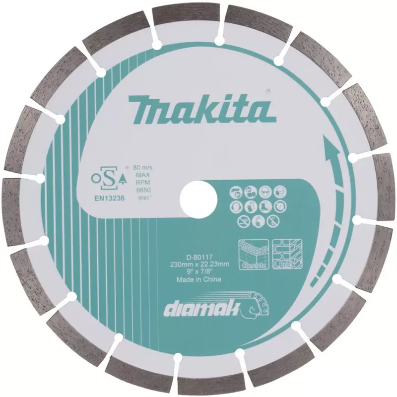 Deimantinis diskas Makita D-80117 pjovimui, 230x22.23 mm