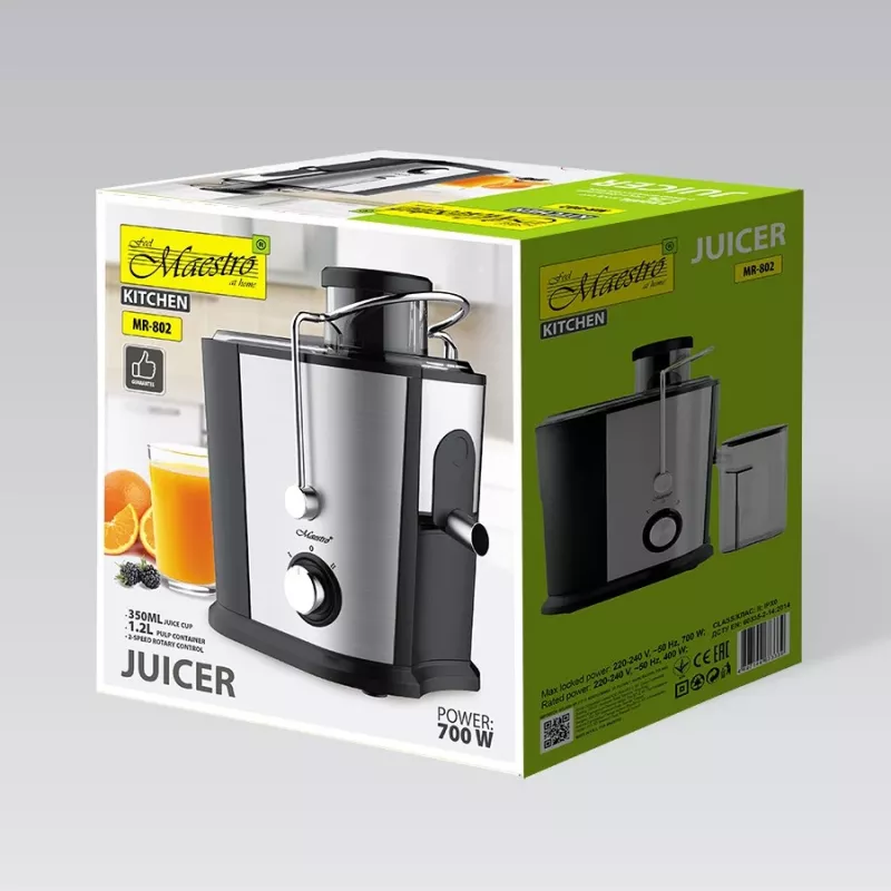 Maestro MR-802 sulčiaspaudė, 700 W, juoda/sidabrinė