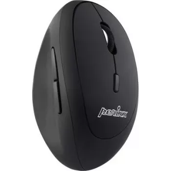 Perixx PERIMICE-719, maža belaidė ergonominė pelė, dešiniarankiams, juoda