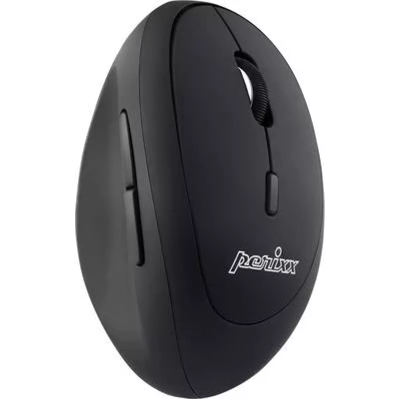 Perixx PERIMICE-719, maža belaidė ergonominė pelė, dešiniarankiams, juoda