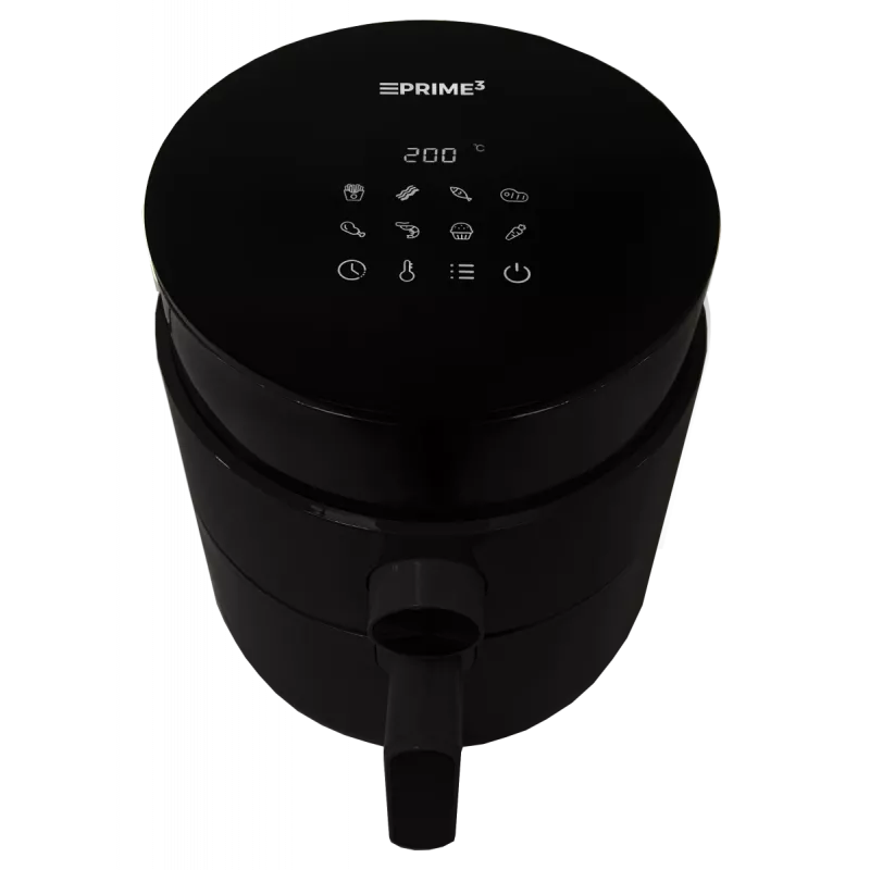 Oro gruzdintuvas PRIME3 SAF31 – 2,5 l, 1200 W, karšto oro gruzdintuvas be riebalų, juodas