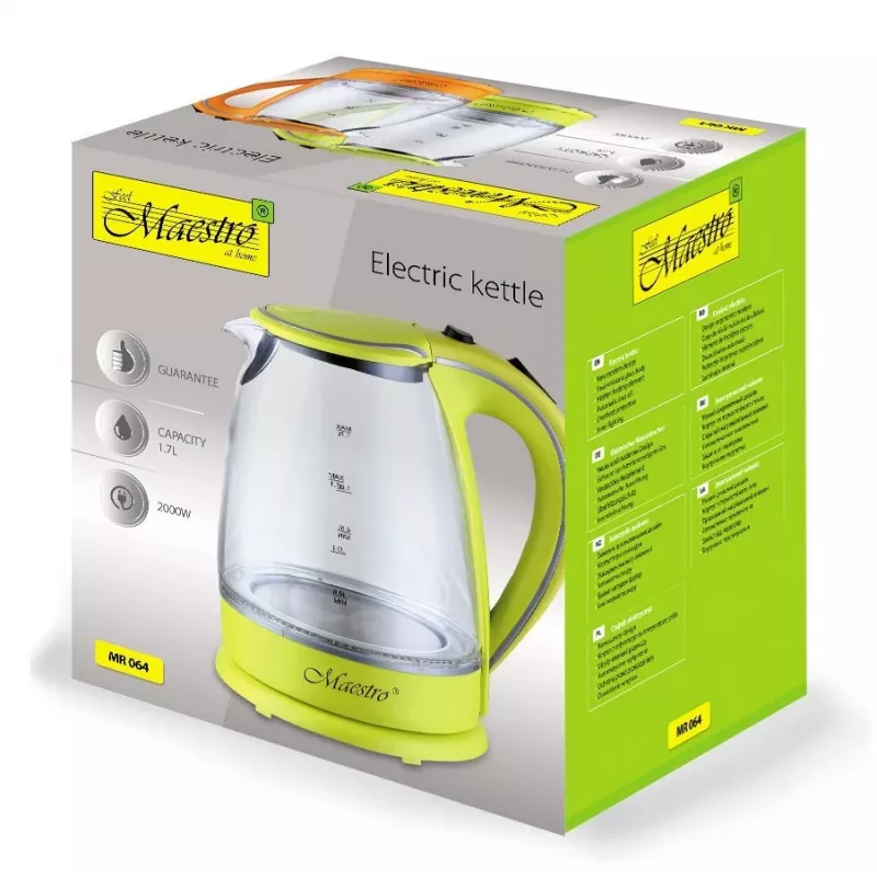 MAESTRO MR-064 elektrinis virdulys 1,7 l 2000 W (MR-064-GREEN) Žalias