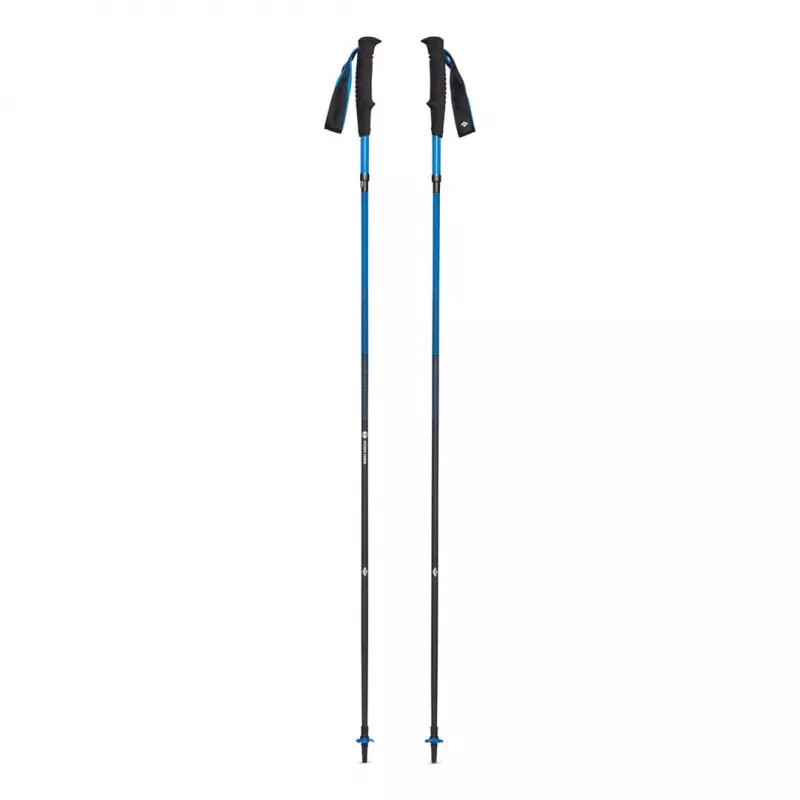 Trekking lazdos Juoda Diamond Distance Carbon Z, sulankstomas anglies pluošto kotas, 120 cm, 280 g, 3 segmentų