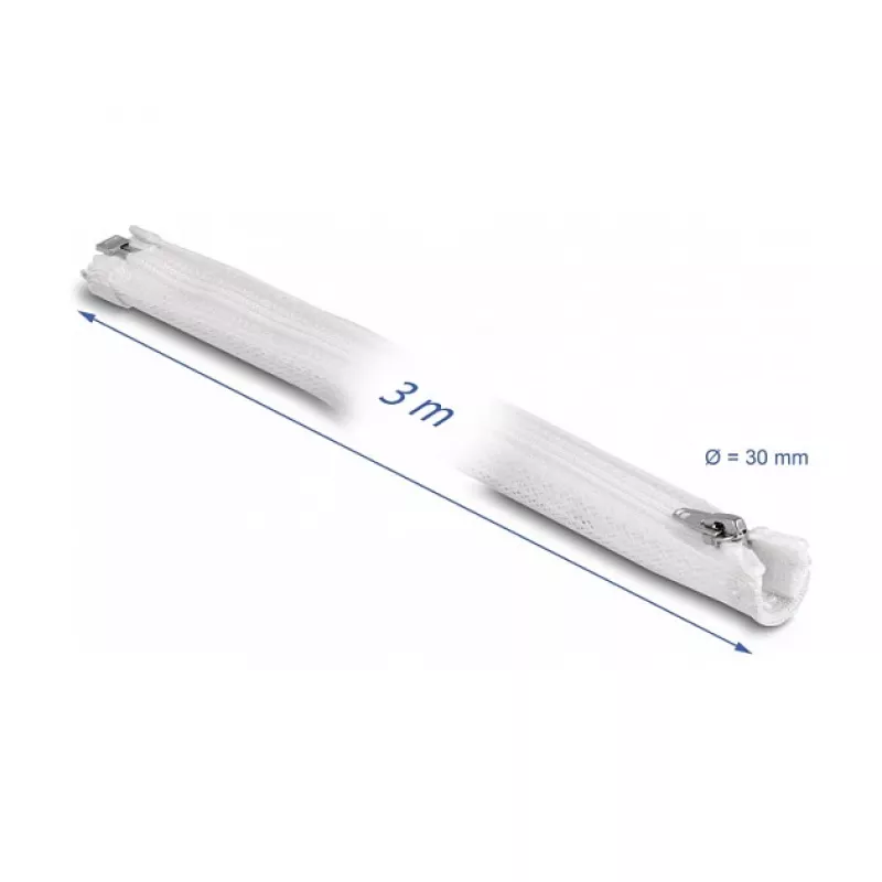 Pintas apsauginis vamzdis DeLOCK 20834 3 m x 30 mm, baltas