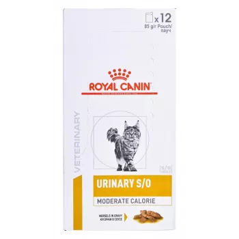 ROYAL CANIN Urinary S/O Moderate Calorie - šlapias kačių maistas - 12 x 85g