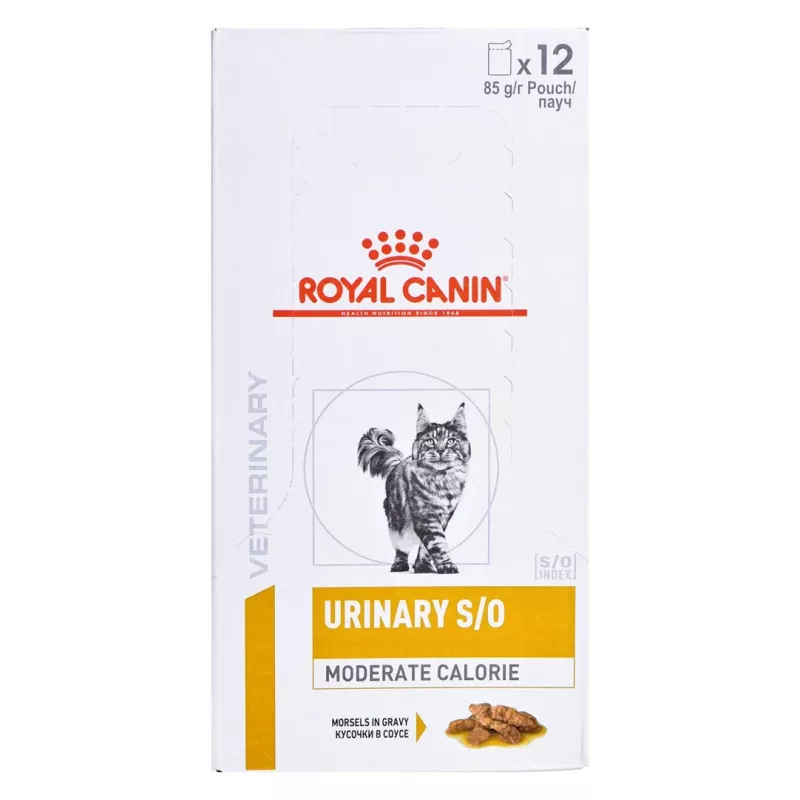 ROYAL CANIN Urinary S/O Moderate Calorie - šlapias kačių maistas - 12 x 85g