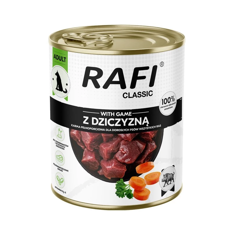 Sausas šunų maistas Dolina Noteci Rafi Classic su laukiena 800 g