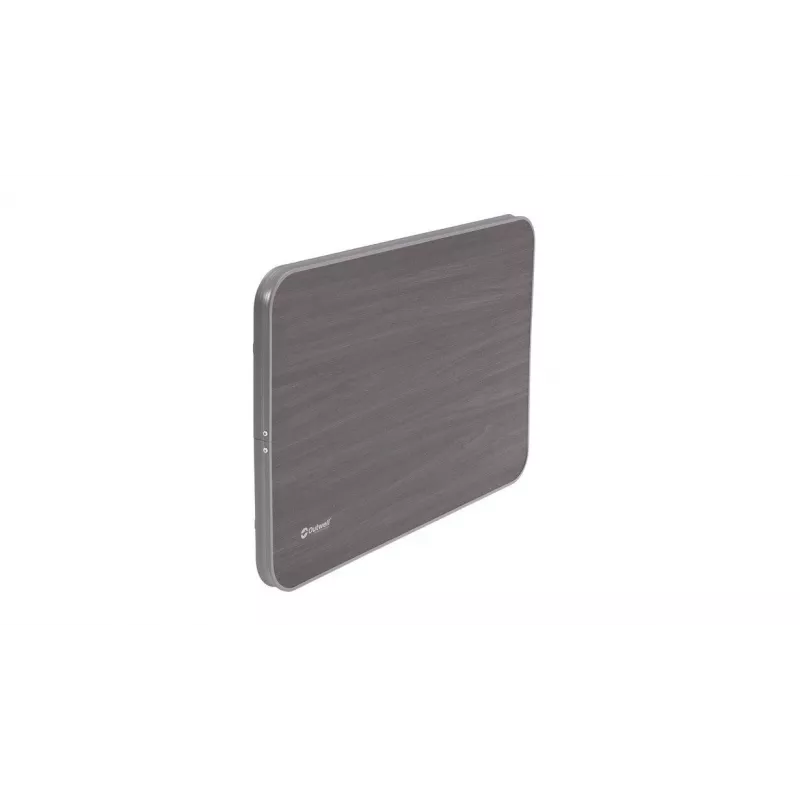 Stalas Outwell Coledale M Pilka — aliuminis viršus ir rėmas, 680×1000 mm, aukštis 56 cm