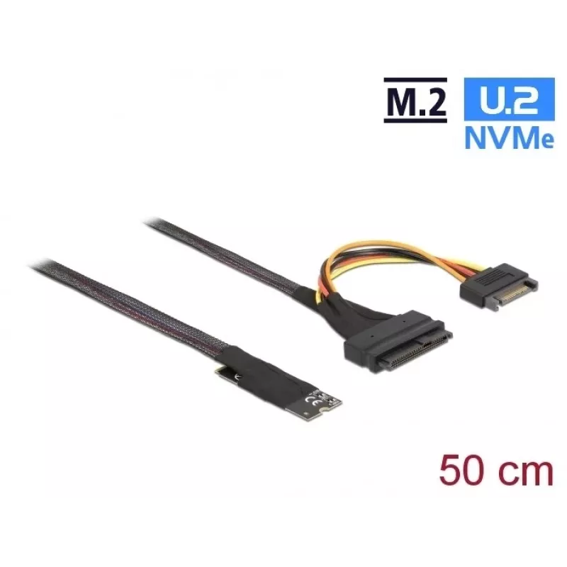 DeLOCK M.2 Key M į U.2 SFF-8639 NVMe adapteris su 50 cm kabeliu