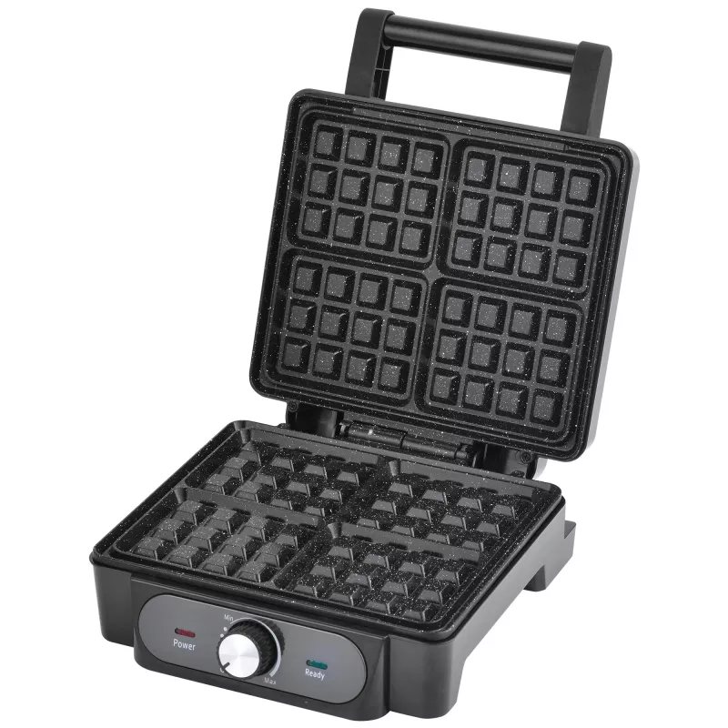 Vaflių keptuvė Lovio LVWF001BK — 1400 W, juoda, elektrinė stalviršio vaflinė
