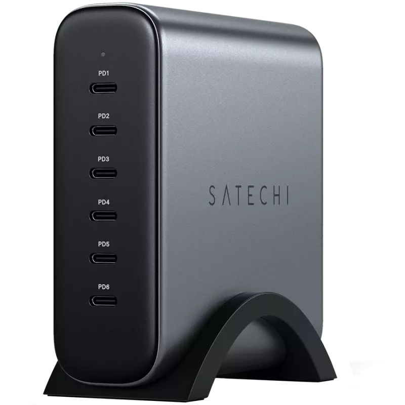 Vidinis įkroviklis Satechi ST-C200GM-EU Universalus Pilkas 6 USB Type-C prievadai