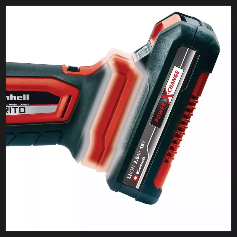 Power X-Change belaidis daugiafunkcis įrankis VARRITO, 18Volt (Raudona/juoda, be akumuliatoriaus ir įkroviklio, su priedais)