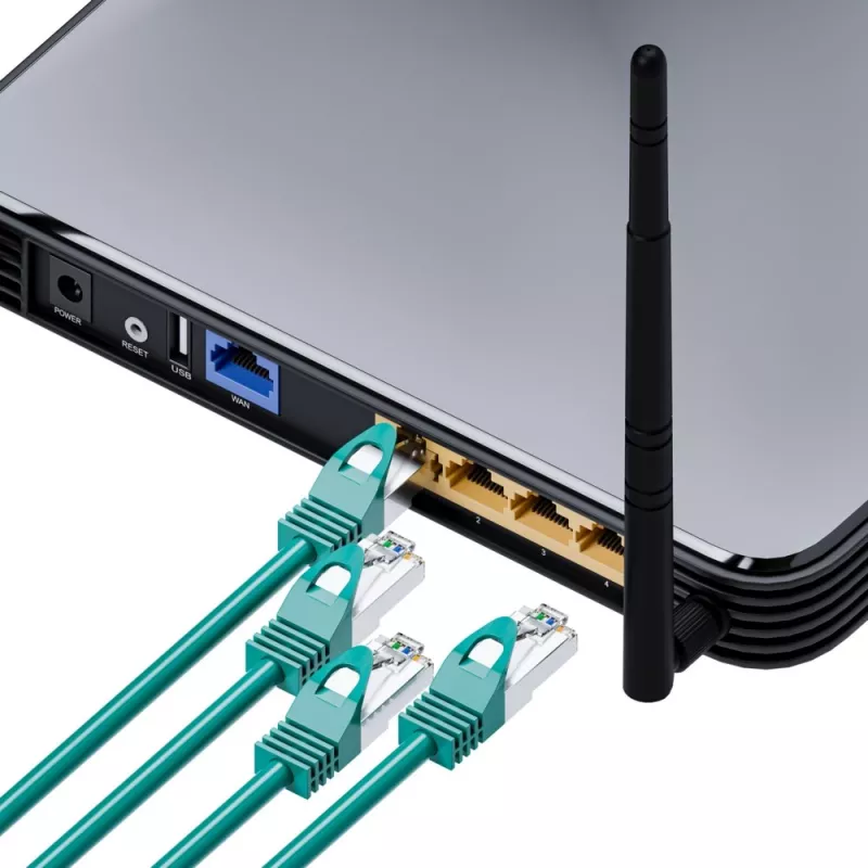 Extralink Cat.6 FTP 2m LAN komutacinis kabelis, varinis tinklo kabelis, vytos poros 1Gbit/s