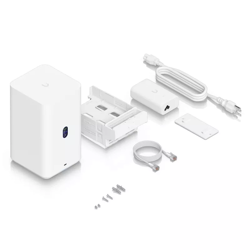 Ubiquiti UNAS-2-W Unifi Nas 2X 3.5 HDD lizdai, 2.5GBE, USB-C, POE++ adapteris