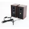 Garsiakalbiai ESPERANZA EP122 2.0 laidiniai staliniai garsiakalbiai, 2×6W RMS, medinis korpusas, sukamoji garsumo reguliavimo rankenėlė, 60–20000 Hz